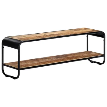 

Wooden TV Cabinet Solid Rough Mango Wood Cabinet TV Shelf Sideboard for Living Room Bedroom TV Stand Antique-style Lowboard