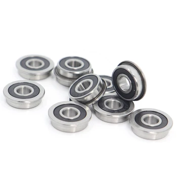 

F695 2RS Bearing 5*13*4 mm ( 10 PCS ) ABEC-7 Flanged Miniature F695 RS Ball Bearings F695RS For VORON Mobius 2/3 3D Printer