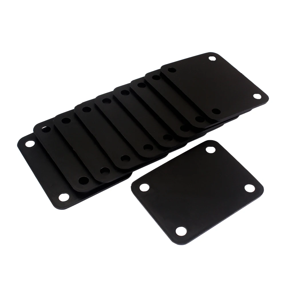 Pack of 10 Black Guitar Bass Plastic Neck Plate Gasket Cushion Shim Pad Guitar Protective Parts