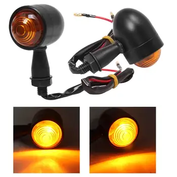 

Black Bullet Motorcycle Turn Signal Indicator Lamp Light Moto Blinker Light Fit For Harley Honda Fatboy Chopper Bobber Suzuki