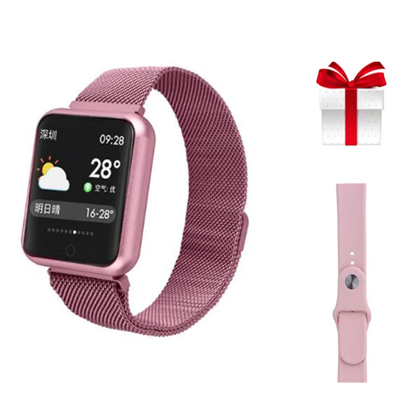 

Smartwatch P68+Strap/Set Fitness Tracker Smart Watch Heart Rate Monitor Blood Pressure Oxygen Activity Tracker VS S226 P70