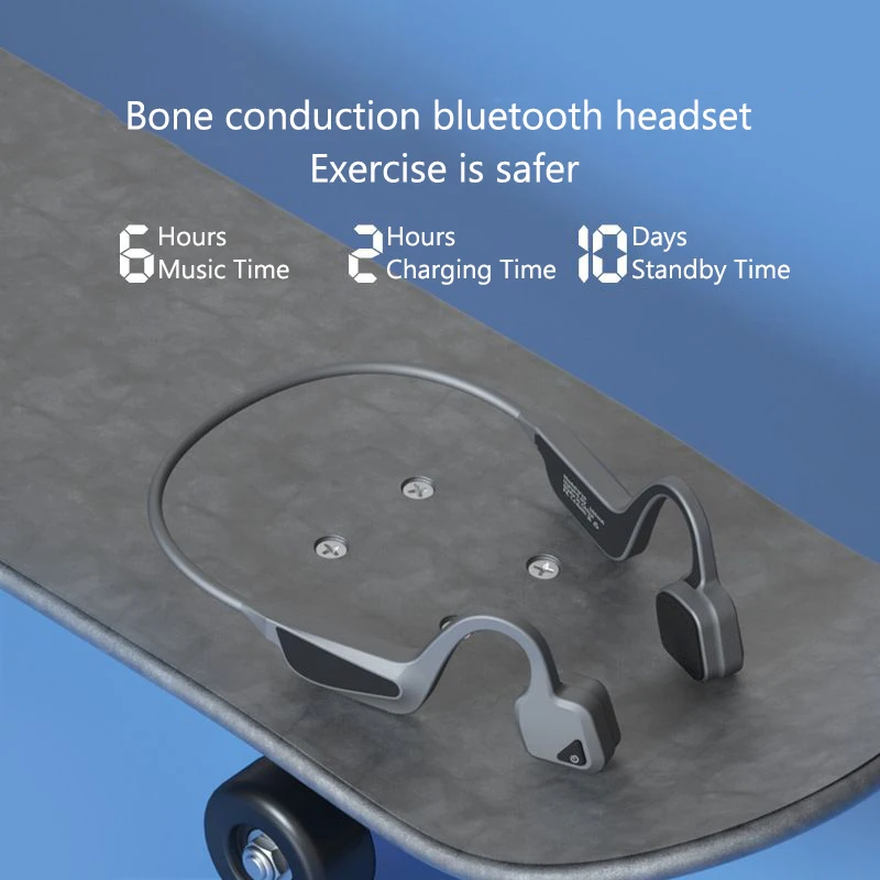 V10 Bone Conduction Wireless Bluetooth Earphone IPX6 Waterproof Sweatproof Music Sports Headset For Apple Android Huawei Xiaomi