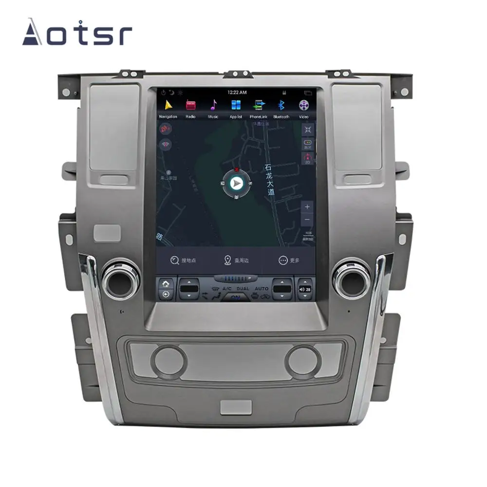 Flash Deal Aotsr Tesla 12.1“  Vertical screen Android 8.1 Car DVD player GPS Navigation For NISSAN Patrol 2010-2018 low version carplay 3