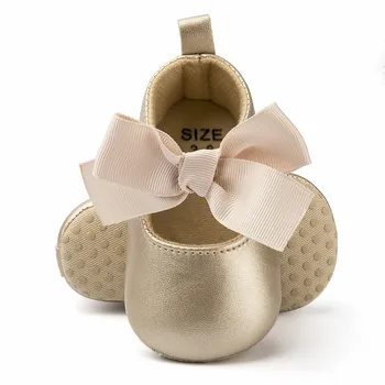 

Cute Baby Girls Shoes Infant Baby Bow Casual First Walker Girls Pricness Shoes Casual PU Toddler Shoes
