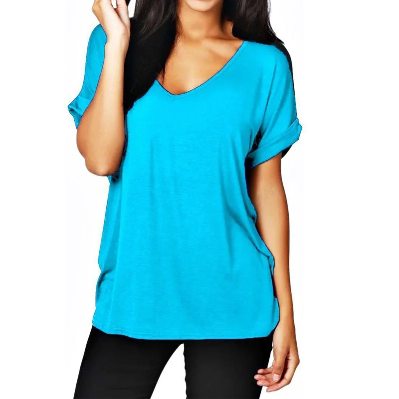 Shirt Women Cotton Elastic Basic 