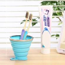 Силиконовые складные чашки путешествия-многоразовые сертифицированные BPA Бесплатно Силиконовые питьевой кружки с крышкой-для пеших прогулок/кемпинга/пикника