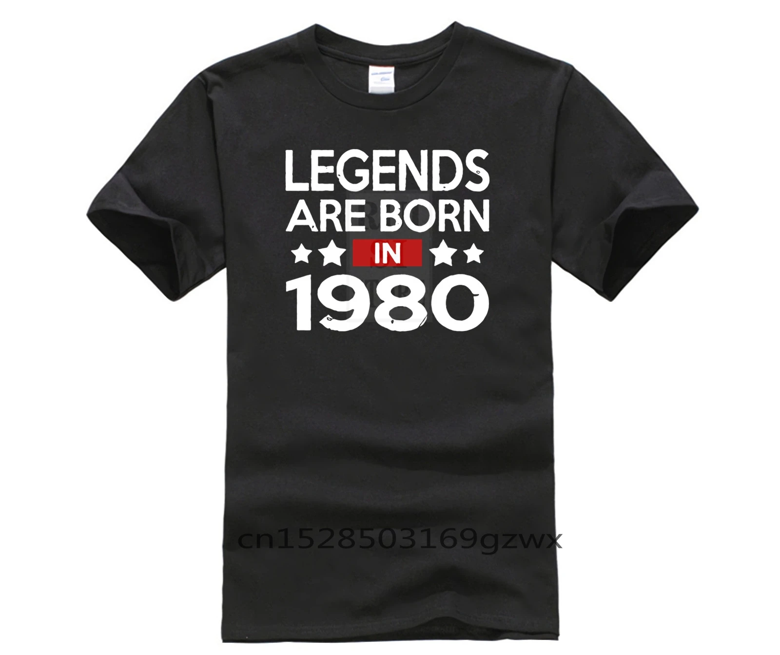 Модная мужская футболка с коротким рукавом 2019 Camiseta Vintage Legends Are Born In 1980 Мужские