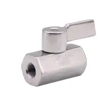 DERNORD из нержавеющей стали 316 мини шаровой кран 1/" NPT(мама и мама