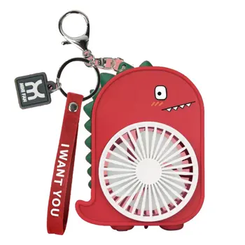 

Mini USB Fan Portable Handheld Ventiladors Rechargeable Handy Air Cooling Fan Mini Cartoon Dinosaur Keychain