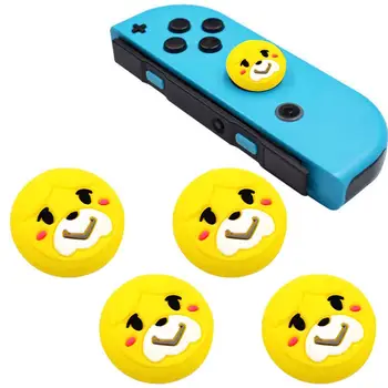 

4Pcs/Lot Kawaii Gaming Joystick Thumb Grip Set Cover Case Silicone Protective Cap for Nintendo Switch / Switch Lite Controller
