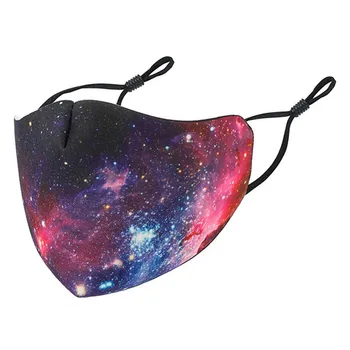 

Unisex Cute Printing Windproof Face Shield Reusable Breathable Face Mask Washable Mouth Mask Cloth Face Shield mascarillas
