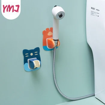 

New Shower Support Bathroom Wall Mount Perforated Fixed Base Punch Free Shower Head Holder Support Stand For Home Hotel