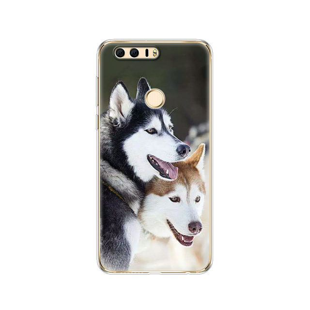 phone case for huawei honor 8 soft tpu silicon back cover 360 full protective printing clear coque