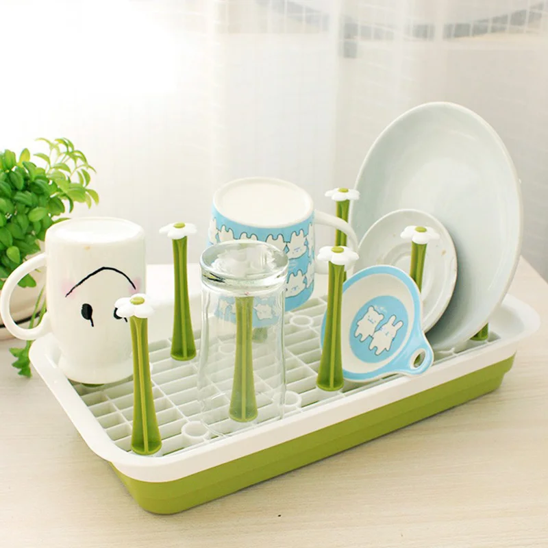 Стеклянные Подставки для чашек бытовые с лотком набор для хранения сливной кронштейн перевернутый подстаканник