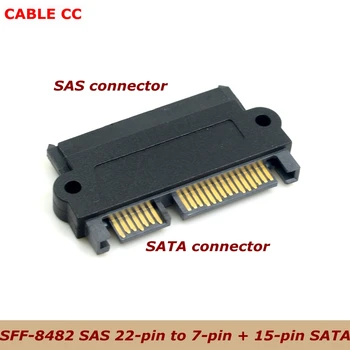 

SFF-8482 SAS 22 Pin to 7 Pin + 15 Pin SATA Hard Disk Drive Raid Adapter with 15 Pin Power Port