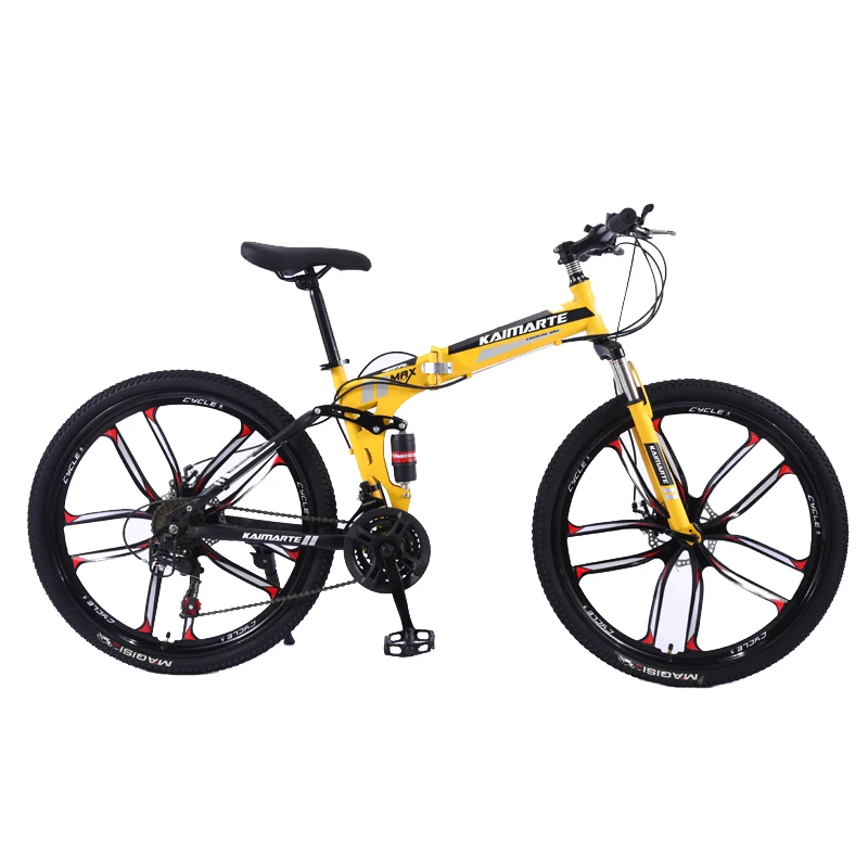 Cheap New 26inch bike 21 speed folding mountain bicycle Two-disc brake bicycle Spoke wheel/knife wheel mountain bicycle Adult bike 1