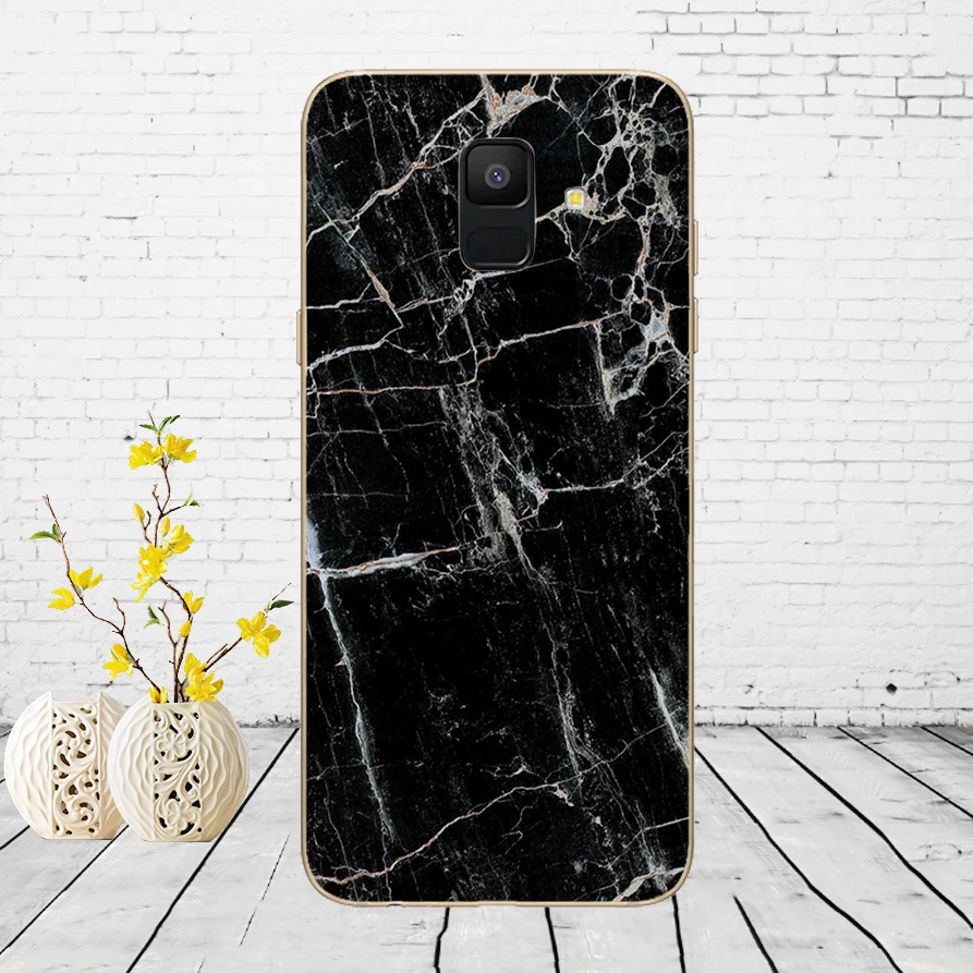 Силиконовый чехол для телефона samsung Galaxy A6 Dual SIM SM A600 A600F мягкая ТПУ задняя крышка для samsung A6 Plus A605 A605F - Цвет: B32