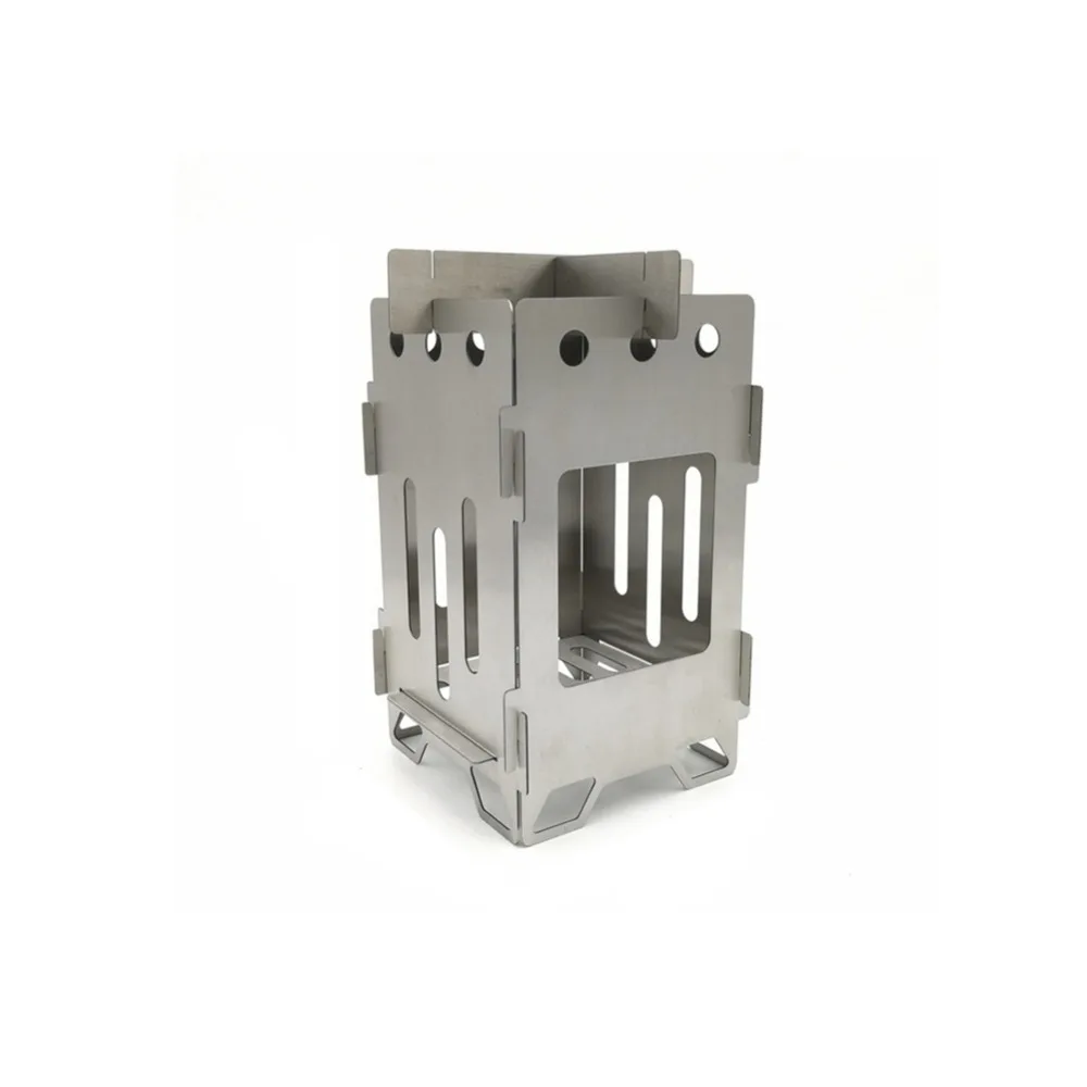 DIY Portable Wood Burning Camping Stove Lightweight Stainless Steel Backpacking Stove For Outdoor Cooking Camping Hiking