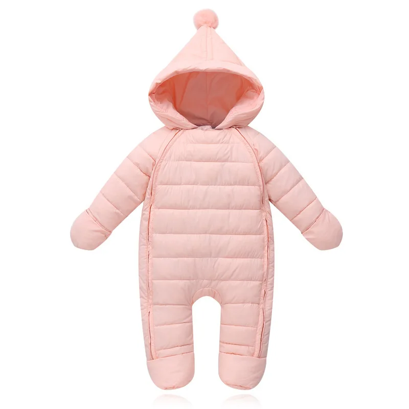 pink 3 в 1; перчатки; обувь для малышей; теплая зимняя одежда с капюшоном; комбинезоны; зимние пальто для новорожденных; зимние комбинезоны для маленьких мальчиков и девочек; пуховые парки; одежда; - Цвет: pink