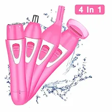 Women 4 in 1 Hair Trimming Kit Set Portable Waterproof Lady Shavers Multi-Purpose Electric Hair Trimmer USB Rechargeable