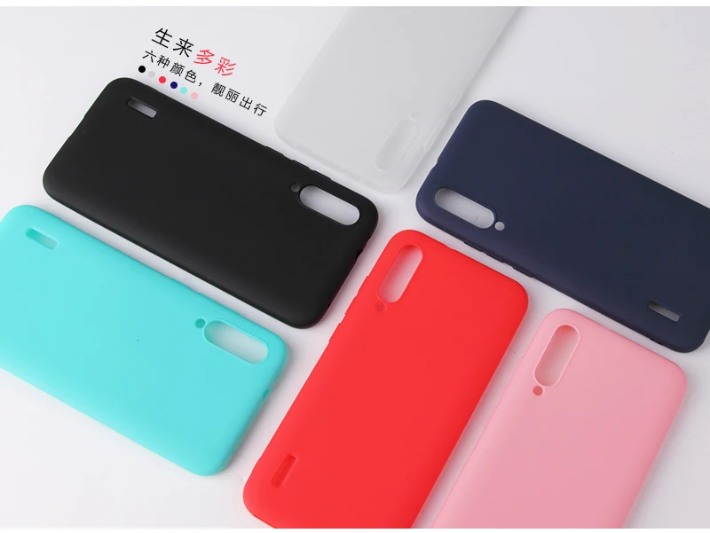 Mờ Soild Màu Mềm Lưng Silicon TPU Cho Xiaomi Mi9lite Kẹo Dẻo Màu Cho XIAOMI Mi 9 Lite Ốp Lưng dành Cho Xiaomi Mi8 Lite