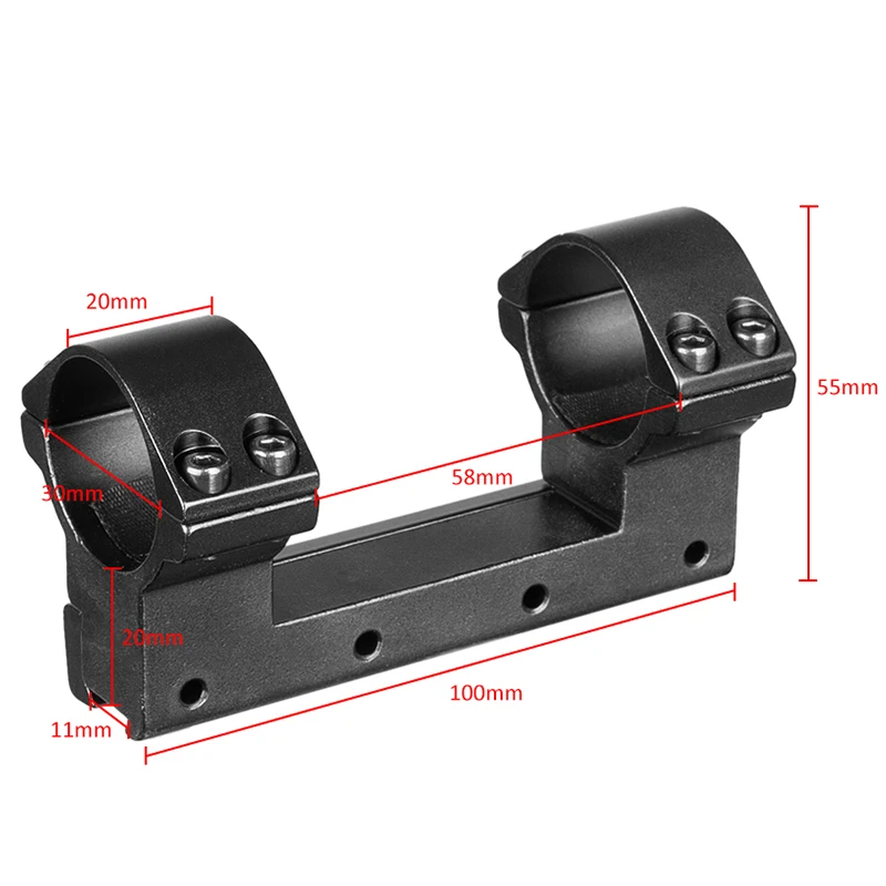 Rifle Scope Mount Ring FIRE WOLF Scope Mount Ring 25.4mm/30mm Hunting Airsoft Accessories ar15 Double Clamp Metal Tactical Fits 11mm Dovetail Rail