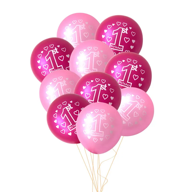 10pcs 1st pink WEIGAO первый день рождения Девушка Вечерние фото плакат фотоальбом гирлянды 1 день рождения один год ребенок душ ежемесячные фото гирлянды - Цвет: 10pcs 1st pink