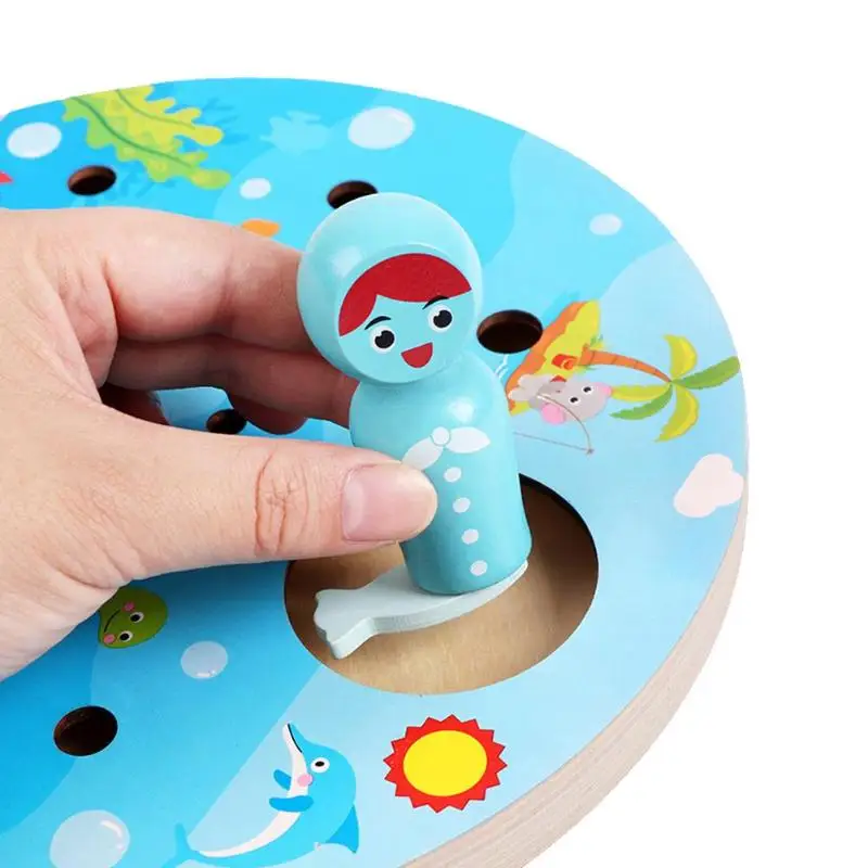 «2 в 1» для детей, для ребенка, Обучающие Рыбалка деревянная игра магнитные игрушки Преподавание игрушка подарок искусный дизайн и изысканный внешний вид