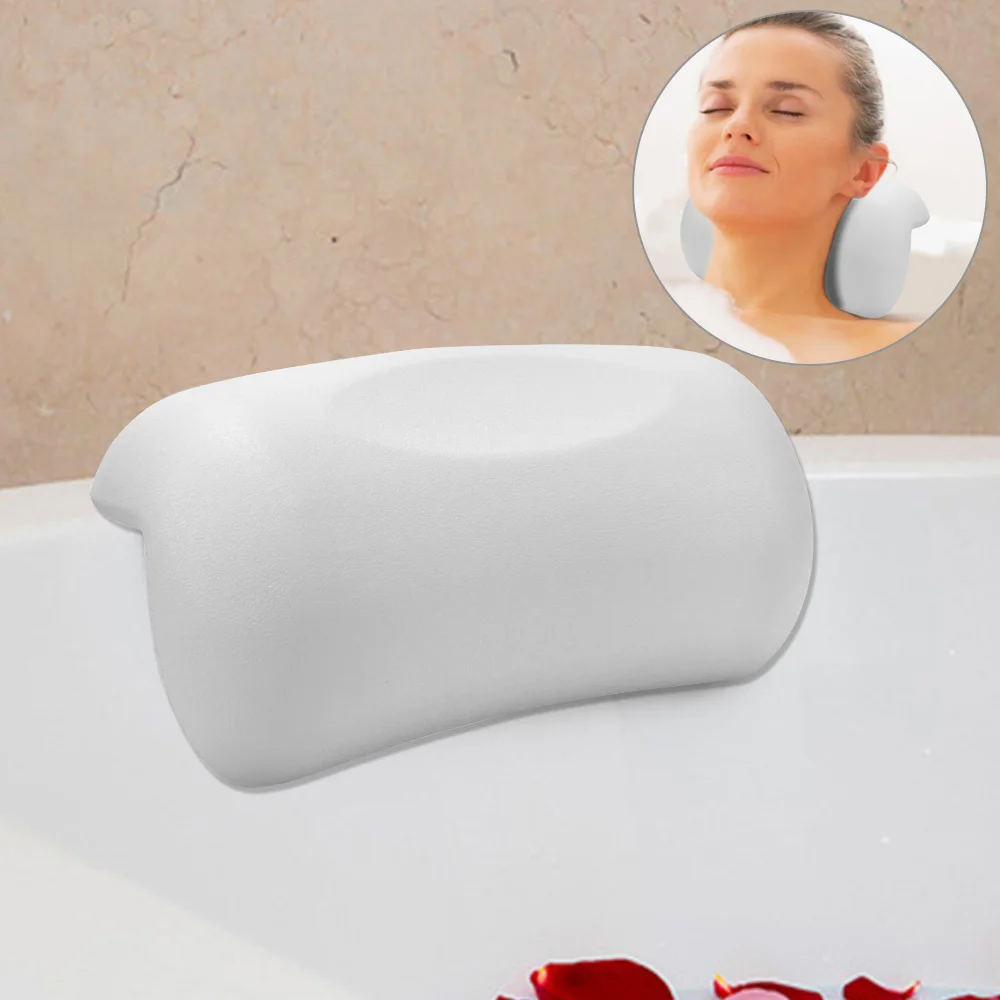 

Bathtub Headrest Soft SPA Bath Pillow Non-slip Easy To Clean Comfortable With Suction Cups Waterproof Bathroom Accessories