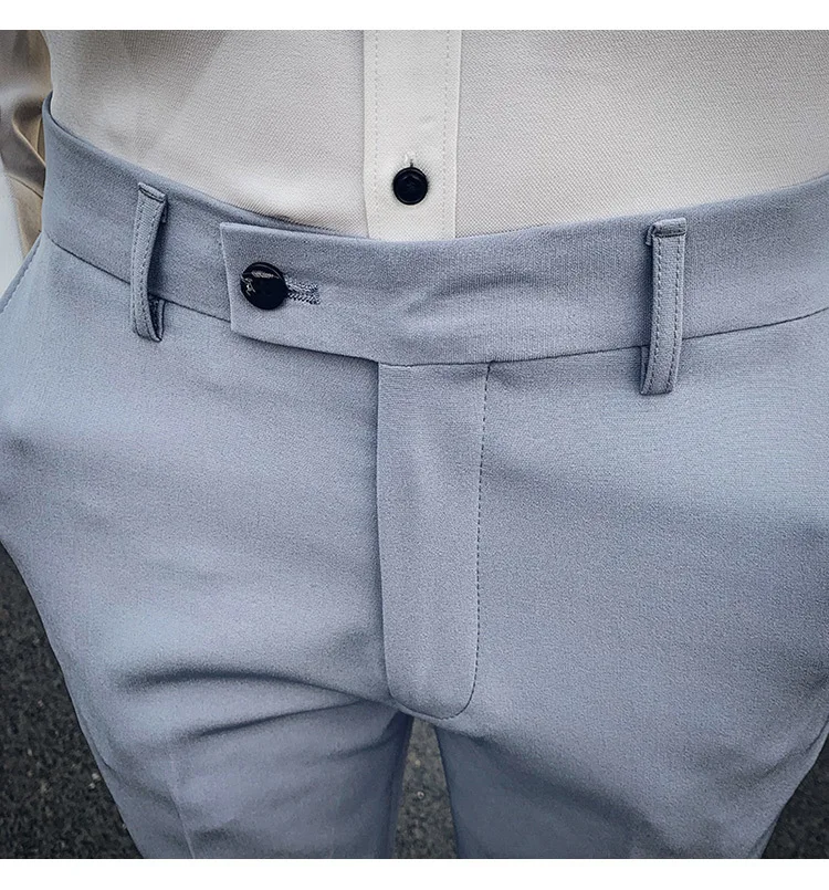 Весна британский стиль сплошной костюм брюки мужские Pantalon Hombre горячая Распродажа уличная Мужская брюки деловой строгий костюм мужские штаны