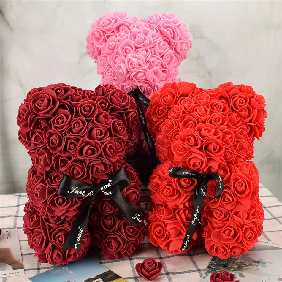 25cm Rose Bear Teddy Bear Cub Forever Mother’s Day Anniversary  Valentine 