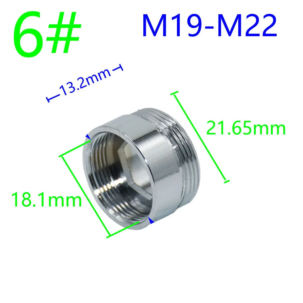 Silver 1/2" M16 M17 M18 M19 M20 M22 M24 M28 M32 Thread Connector Brass For Faucet Conversion Repair Tap Adapter 1pc