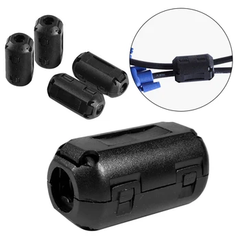 Cable supresor de ruido EMI RFI, filtros de núcleo de ferrita, extraíble, negro, 3,5mm/ 5mm, 5 uds. 1