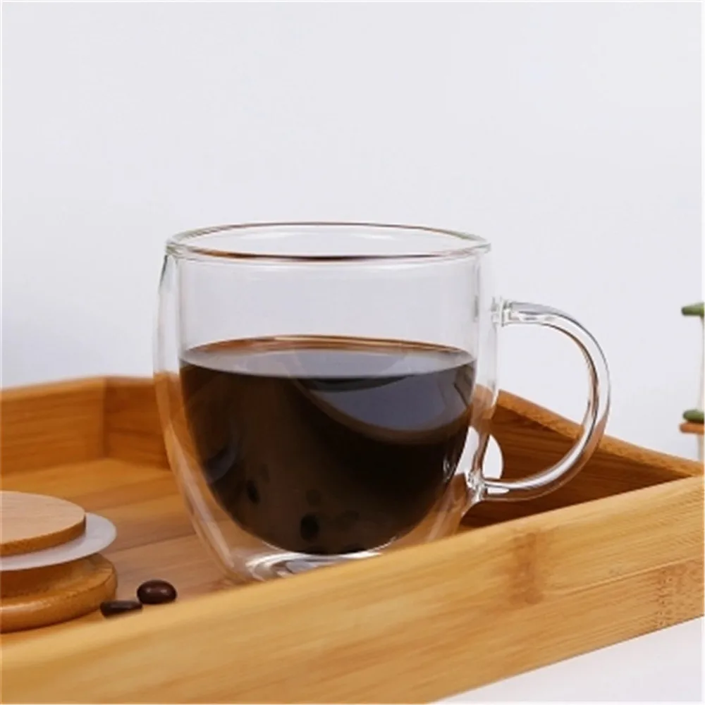 Двойная стеклянная чашка пиво кофе чашка ручной работы креативная термостойкая пивная кружка, кружка для чая виски стеклянные чашки Посуда для напитков