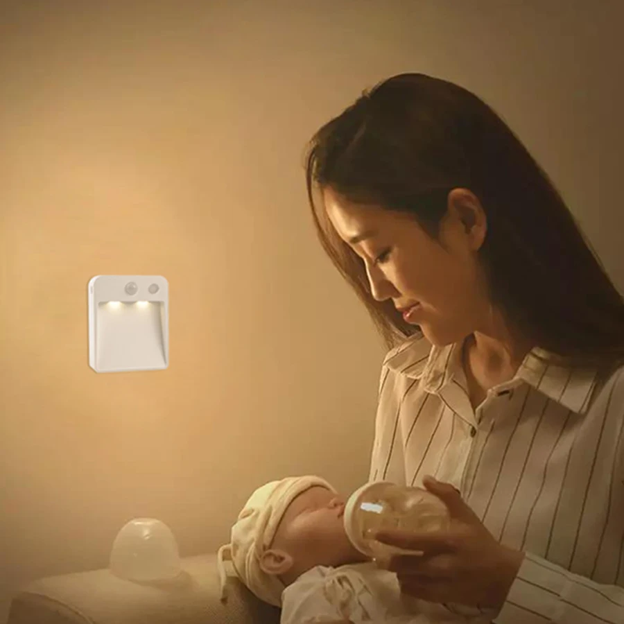 Ночной светильник детский светодиодный с датчиком движения умный PIR датчик