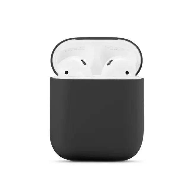 For Airpods 1/2 Soft Silicone Earphone Cover Air Pods Case Earpods Accessories Headset Protective Sleeve Apple Airpods 2 Case Black