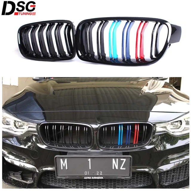 Kohle faser Farbe Front stoßstange Nieren grill Gitter für BMW 3er GT F34  2014-2017 320i 328i 335i xdrive Doppel linie m Stil - AliExpress