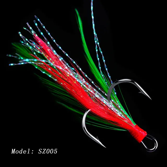 20pcs/lot Fish hook 2 4 6 8 10# Black /Red Fly Fishing Hook with 25 Colors Feather Fishing Tackle High Carbon Steel Barbed Hooks SZ005