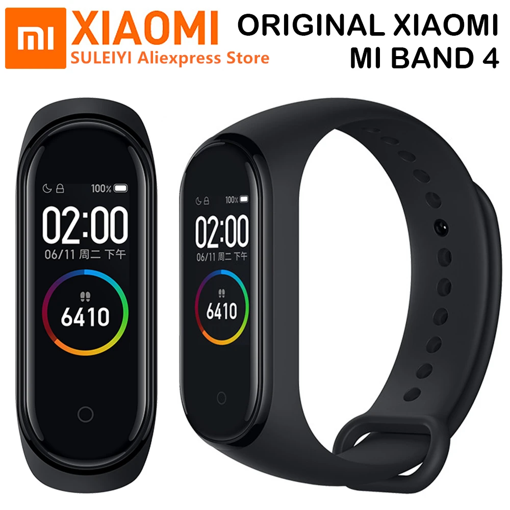 Оригинальный Смарт браслет Xiaomi Mi Band 4 pulseira часы с OLED экраном band 3 пульсометр фитнес