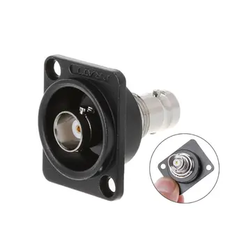 

D-Type Double BNC Plug Connector Chassis Panel Mount Adapter Audio Monitoring Parts