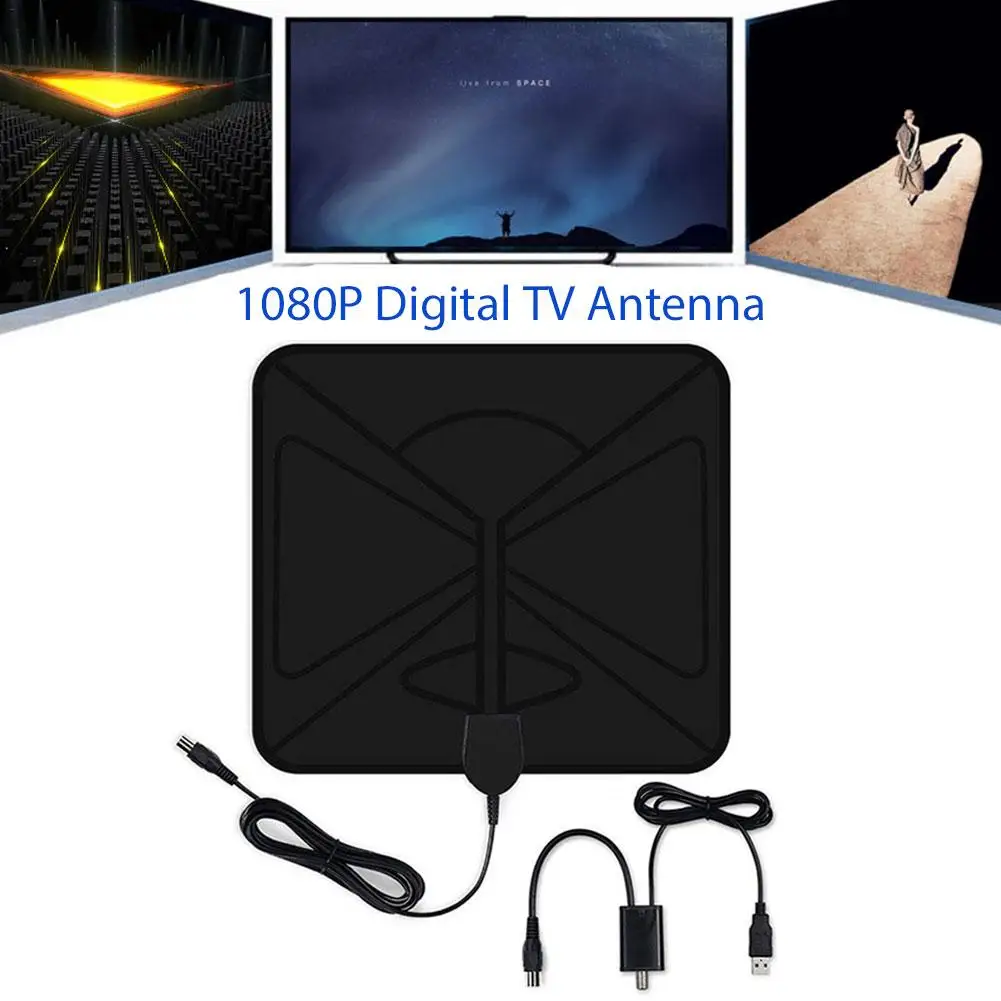 1080 миля 4K 1080P Цифровая ТВ антенна для DVB-T tv HD tv Freeview ТВ антенна антенный спутниковый ресивер с USB одиночным усилителем