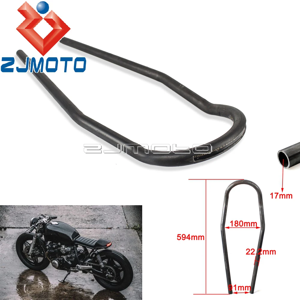 Universal 594mm Cafe Racer Rear Seat Hoop Loop Frame For Honda CD125 CD175 CD185 CD200 CB125 CG125 7/8" Rear Seat Cushion Hoop