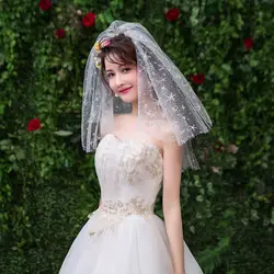 2019 новая свадебная вуаль ламинированная сетка простая Мода Свадебные аксессуары для волос путешествия