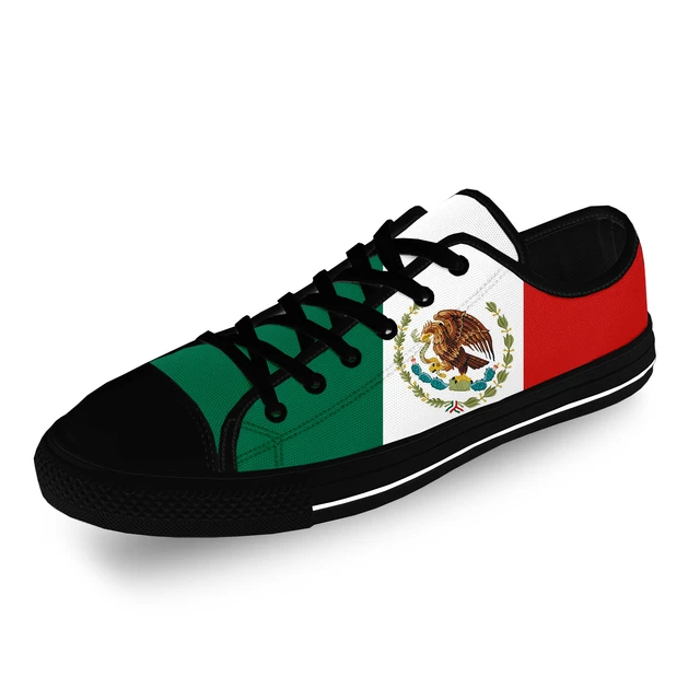 Høring sol pedal Mexico Mexican Flag Patriotic Cool Casual Cloth Fashion 3D Print Low Top  Canvas Shoes Men Women Lightweight Breathable Sneakers - AliExpress