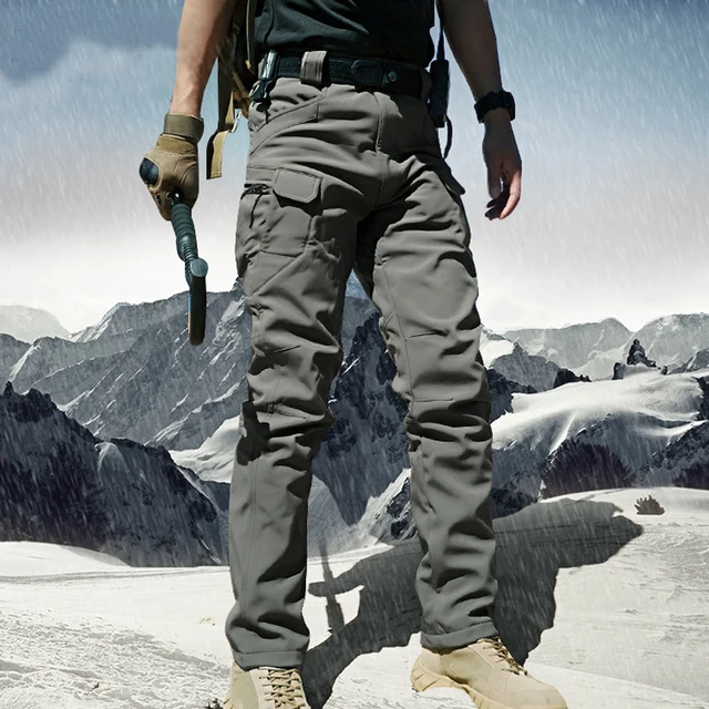 US $30.09 Men Winter Waterproof Fishing Climb Trekking Tactical SharkSkin SoftShell Hiking Military Pant Male