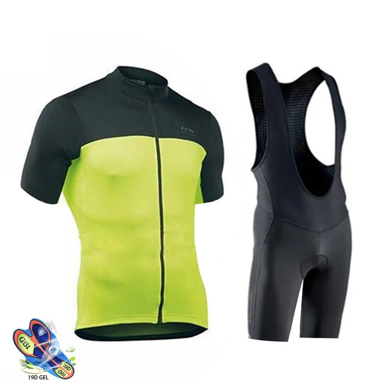 cycling Bib shor set NW командная одежда для велоспорта, летняя мужская Трикотажная Одежда для велоспорта с коротким рукавом, спортивная одежда Ropa, одежда для велоспорта - Цвет: cycling Bib shor set