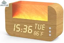 

Wake-Up Light with Himalayan Salt Alarm Clock with Real Sunrise Simulation Himalayan Natural Salt Lamp, Sleep Aid, Holiday Gift