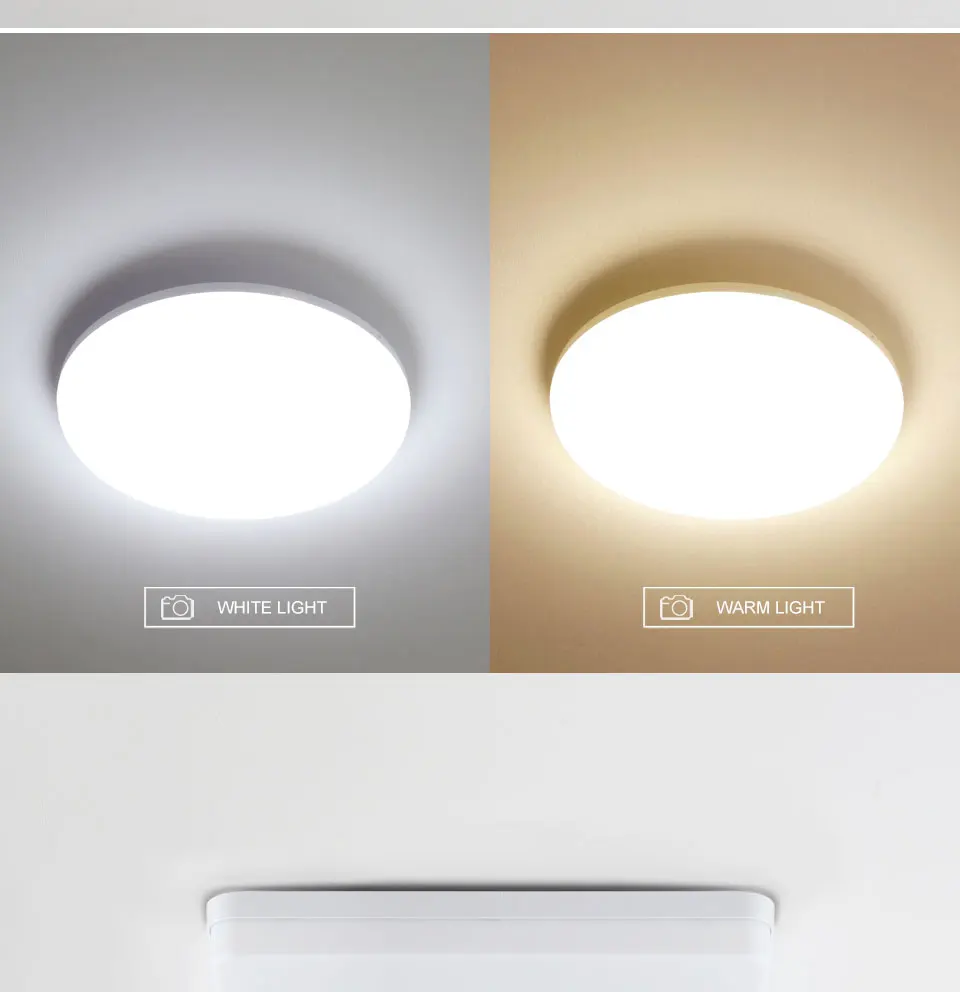 LED Ceiling Light Circular Led Panel Lampada AC85-265V Ultra Thin Surface Mounted Light Living Room Bedroom Lighting Fixture