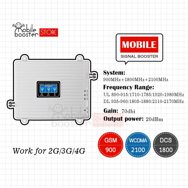 Ретранслятор gsm 2g 3g 4g Сотовый усилитель 9001 + 1800 2100 GSM UMTS LTE 4G сигнала сети