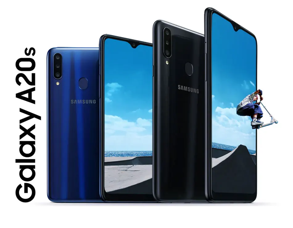 Новинка, samsung Galaxy A20s A2070, 4 Гб ОЗУ, 64 Гб ПЗУ, мобильный телефон, 6,5 дюймов, Восьмиядерный, тройная камера заднего вида, 13,0 МП+ 8,0 МП+ 5,0 МП, отпечаток пальца